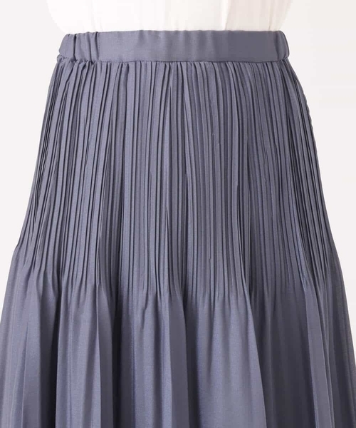 MK MICHEL KLEIN（エムケーミッシェルクラン）の「ブライトシアープリーツスカート/洗える（スカート・レディース・ブルーグレー/ブラック/ベージュ・38）」の11枚目の写真