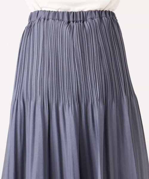 MK MICHEL KLEIN（エムケーミッシェルクラン）の「ブライトシアープリーツスカート/洗える（スカート・レディース・ブルーグレー/ブラック/ベージュ・38）」の10枚目の写真