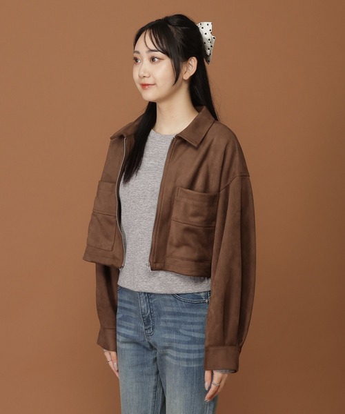 3.3 Field Trip (3.3フィールドトリップ)の「3.3 Field Trip/スエードミニ丈ジャケット(ブルゾン・レディース・ブラウン/キャメル・FREE)」の19枚目の写真