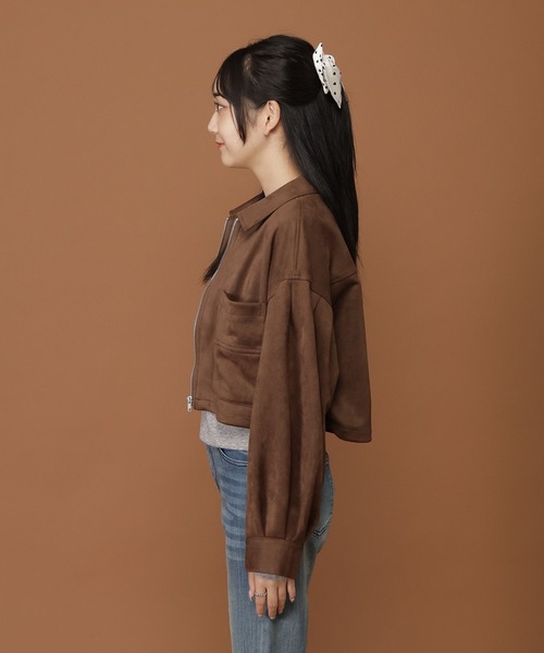 3.3 Field Trip (3.3フィールドトリップ)の「3.3 Field Trip/スエードミニ丈ジャケット(ブルゾン・レディース・ブラウン/キャメル・FREE)」の17枚目の写真