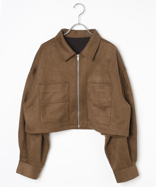 3.3 Field Trip (3.3フィールドトリップ)の「3.3 Field Trip/スエードミニ丈ジャケット(ブルゾン・レディース・ブラウン/キャメル・FREE)」の8枚目の写真