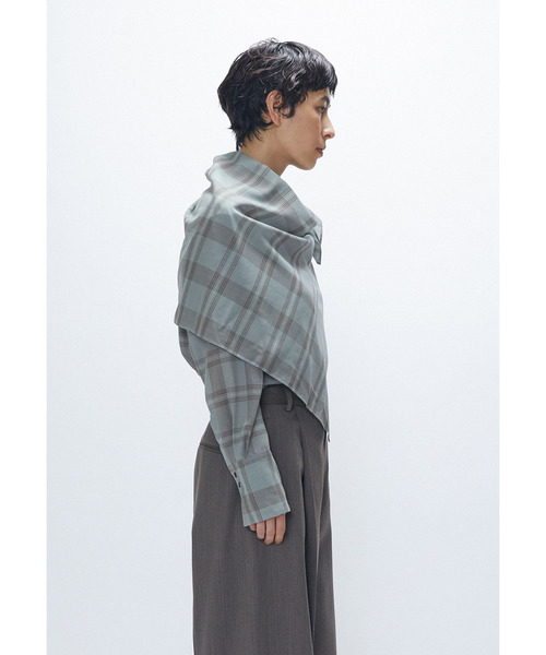 1er Arrondissement(プルミエアロンディスモン)の「TWチェックスカーフシャツ(シャツ/ブラウス・レディース・グリーン系その他7・36/38)」の12枚目の写真