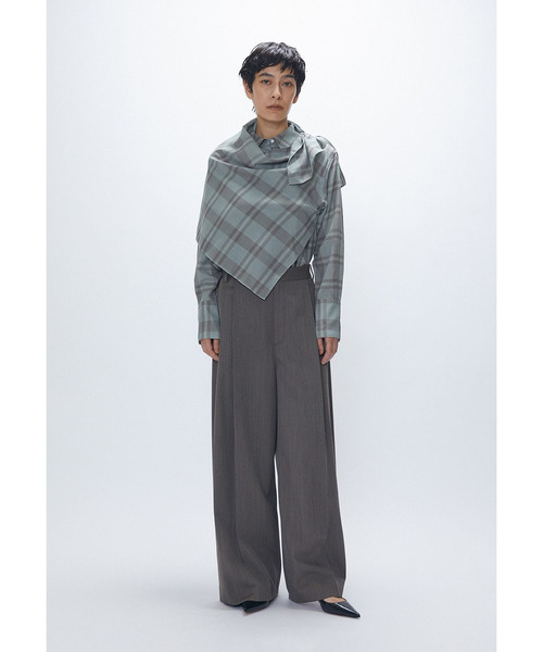 1er Arrondissement(プルミエアロンディスモン)の「TWチェックスカーフシャツ(シャツ/ブラウス・レディース・グリーン系その他7・36/38)」の11枚目の写真