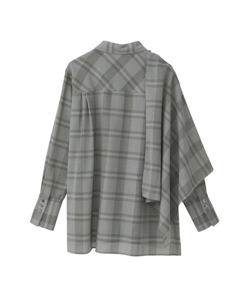 1er Arrondissement(プルミエアロンディスモン)の「TWチェックスカーフシャツ(シャツ/ブラウス・レディース・グリーン系その他7・36/38)」の7枚目の写真