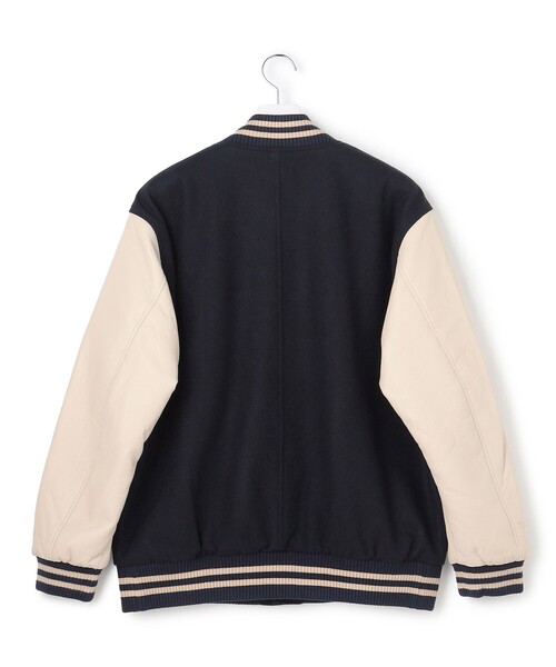 J.PRESS YORK STREET(ジェイプレスヨークストリート)の「【UNISEX】スタジアム ジャケット(スタジャン・メンズ・ネイビー系/黄土色系・LARGE/MEDIUM/SMALL)」の11枚目の写真