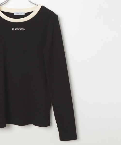 PAGEBOY(ページボーイ)の「ロゴシシュウコンパクト(長袖)(Tシャツ/カットソー・レディース・ブラック/レッド系その他/オフホワイト・FREE)」の21枚目の写真
