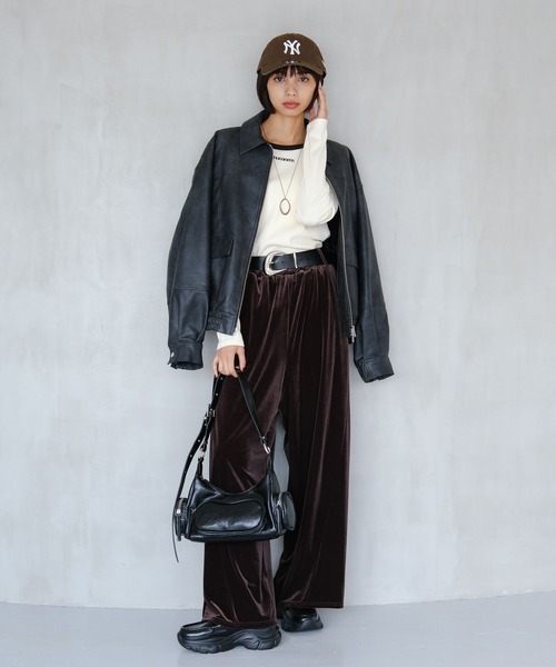 PAGEBOY(ページボーイ)の「ロゴシシュウコンパクト(長袖)(Tシャツ/カットソー・レディース・ブラック/レッド系その他/オフホワイト・FREE)」の4枚目の写真