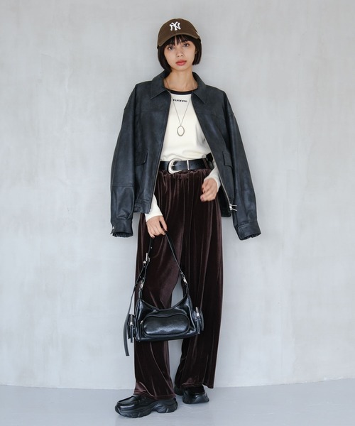 PAGEBOY(ページボーイ)の「ロゴシシュウコンパクト(長袖)(Tシャツ/カットソー・レディース・ブラック/レッド系その他/オフホワイト・FREE)」の6枚目の写真