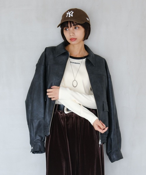 PAGEBOY(ページボーイ)の「ロゴシシュウコンパクト(長袖)(Tシャツ/カットソー・レディース・ブラック/レッド系その他/オフホワイト・FREE)」の12枚目の写真