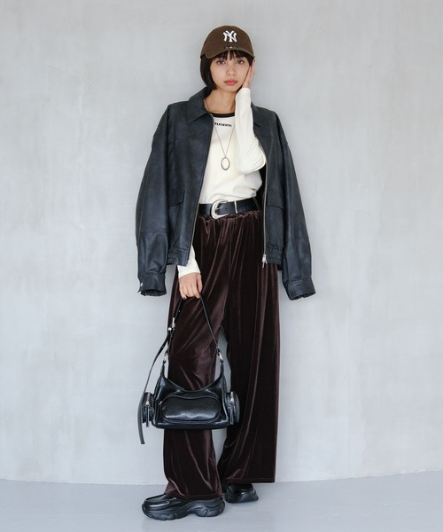 PAGEBOY(ページボーイ)の「ロゴシシュウコンパクト(長袖)(Tシャツ/カットソー・レディース・ブラック/レッド系その他/オフホワイト・FREE)」の5枚目の写真