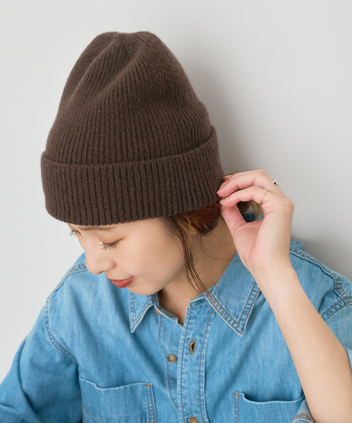 Spick & Span(スピックアンドスパン)の「RACAL / ラカル カシミヤブレンドニットワッチ(ニットキャップ/ビーニー・レディース・ブラウン/チャコールグレー/アイボリー・FREE)」の3枚目の写真