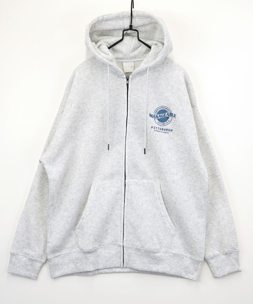 Burner（バーナー）の「【GROOVY STORE】ワイドシルエット レトロデザイン裏起毛ZIPパーカー 韓国系（パーカー・メンズ・ブラック系その他3/杢グレー/ブラック/スミクロ/グレー系その他2/ホワイト/ブラウン/ネイビー系1/ホワイト系その他2/スモークピンク/ブラック系その他2/ライトブラック/ホワイト系その他3/ブラック系その他4/ブラウン系その他2/ダークグリーン/ホワイト系その他4・M/L/LL）」の5枚目の写真