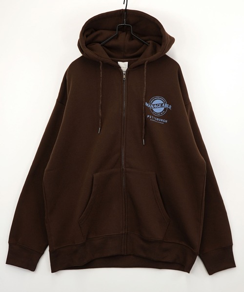 Burner（バーナー）の「【GROOVY STORE】ワイドシルエット レトロデザイン裏起毛ZIPパーカー 韓国系（パーカー・メンズ・ブラック系その他3/杢グレー/ブラック/スミクロ/グレー系その他2/ホワイト/ブラウン/ネイビー系1/ホワイト系その他2/スモークピンク/ブラック系その他2/ライトブラック/ホワイト系その他3/ブラック系その他4/ブラウン系その他2/ダークグリーン/ホワイト系その他4・M/L/LL）」の14枚目の写真