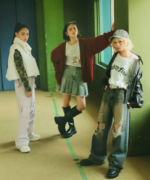 LOVETOXIC（ラブトキシック）の「パフィベスト（ベスト・キッズ・ブラック/カーキ/オフホワイト・L:160cm/M:150cm）」の11枚目の写真