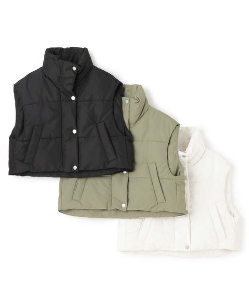 LOVETOXIC（ラブトキシック）の「パフィベスト（ベスト・キッズ・ブラック/カーキ/オフホワイト・L:160cm/M:150cm）」の12枚目の写真