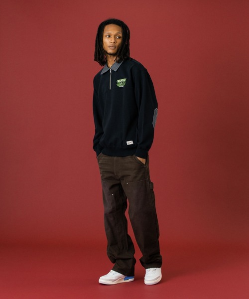 XLARGE（エクストララージ）の「DENIM COLLAR HALF ZIP SWEATSHIRT