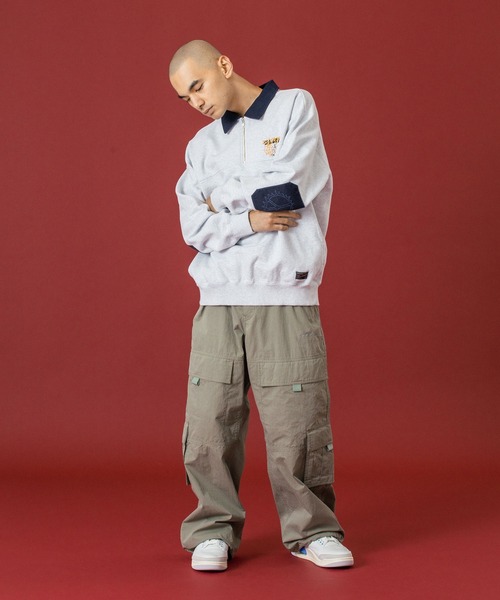 XLARGE（エクストララージ）の「DENIM COLLAR HALF ZIP SWEATSHIRT（スウェット・メンズ・ネイビー/アッシュ/ブラック・S/M/L/XL）」の9枚目の写真