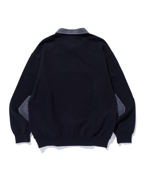 XLARGE（エクストララージ）の「DENIM COLLAR HALF ZIP SWEATSHIRT