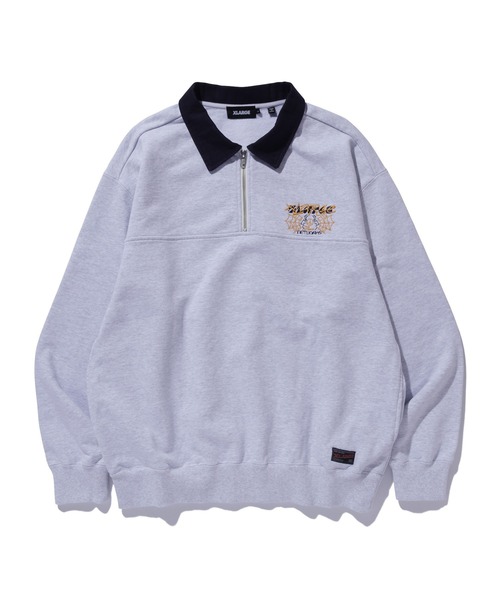 XLARGE（エクストララージ）の「DENIM COLLAR HALF ZIP SWEATSHIRT（スウェット・メンズ・ネイビー/アッシュ/ブラック・S/M/L/XL）」の16枚目の写真