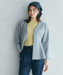 BIANCA（ビアンカ）の「【BAILA12月号掲載】【軽量で美シルエット】ジャージーペプラムジャケット（テーラードジャケット）」