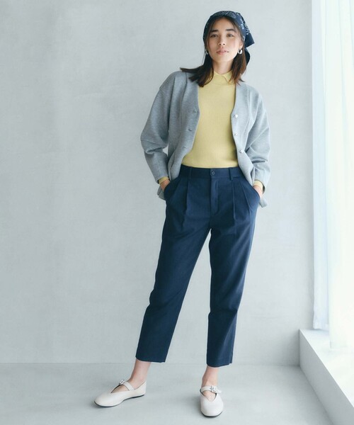 BIANCA（ビアンカ）の「【BAILA12月号掲載】【軽量で美シルエット】ジャージーペプラムジャケット（テーラードジャケット・レディース・オフホワイト/グレー系その他・38/36）」の8枚目の写真