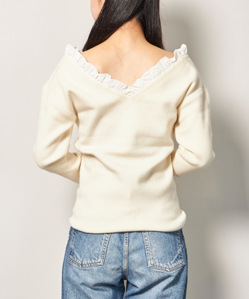 CLANE（クラネ）の「CLANE 2WAY FRILL V NECK KNIT TOPS（ニット