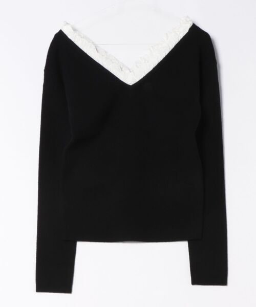 CLANE（クラネ）の「CLANE 2WAY FRILL V NECK KNIT TOPS（ニット