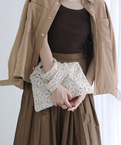 La TOTALITE（ラトータリテ）の「La Totalite レースバッグ（ハンドバッグ・レディース・ブラック/アイボリー・FREE）」の17枚目の写真