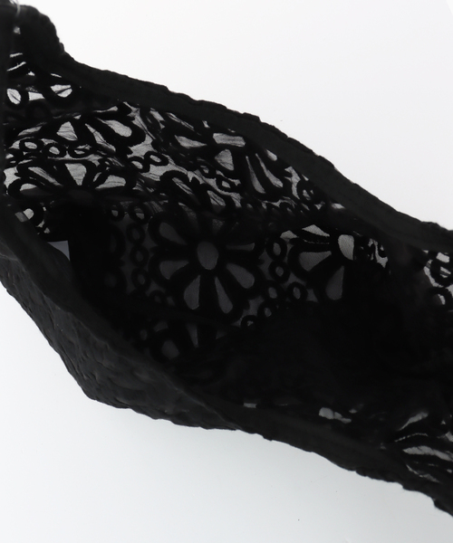 La TOTALITE（ラトータリテ）の「La Totalite レースバッグ（ハンドバッグ・レディース・ブラック/アイボリー・FREE）」の4枚目の写真