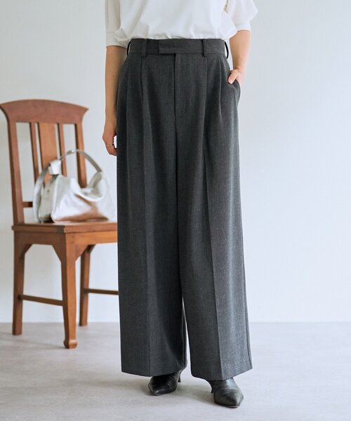 LIVETART（リヴェタート）の「メランジタックスラックス（その他パンツ・レディース・チャコールグレー・FREE）」の5枚目の写真