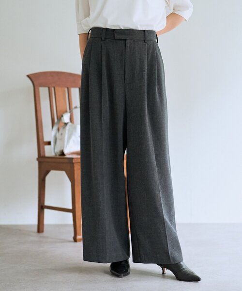 LIVETART（リヴェタート）の「メランジタックスラックス（その他パンツ・レディース・チャコールグレー・FREE）」の3枚目の写真