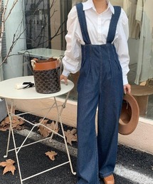 ハイウエストデニムサロペット