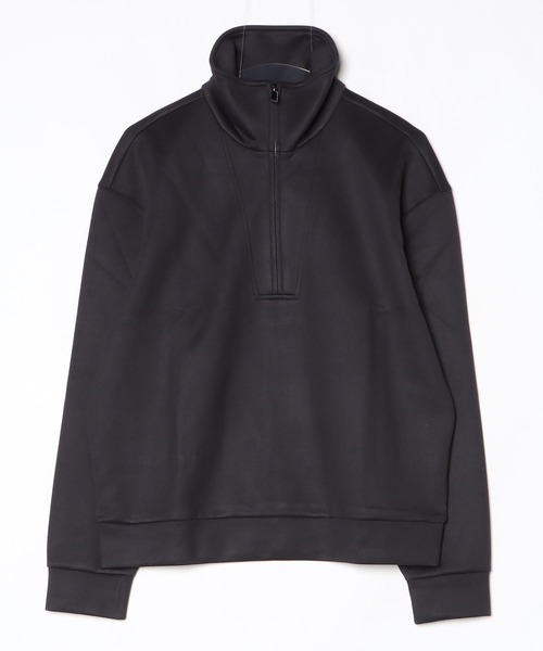 BENUSTA（ベヌスタ）の「A'GEM/9 × .kom 『BENUSTA /ベヌスタ』Half Zip Stand Sweat Pullover /ハーフジップスタンドスウェット（ポロシャツ・メンズ・ブラック/アイボリー・L）」の10枚目の写真