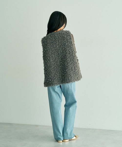 YECCA VECCA（イェッカヴェッカ）の「プードルボアジレ（その他アウター・レディース・チャコールグレー/キャメル・FREE）」の21枚目の写真