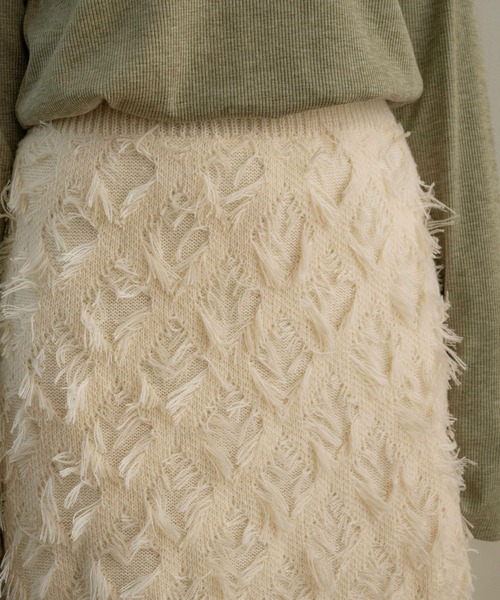 NOAHL（ノアル）の「【NOAHL】フリンジニットスカート（スカート・レディース・ブラウン系/アイボリー・FREE）」の13枚目の写真