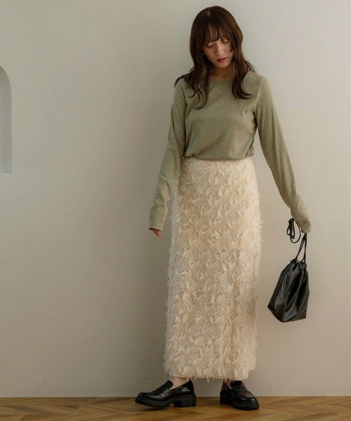 NOAHL（ノアル）の「【NOAHL】フリンジニットスカート（スカート・レディース・ブラウン系/アイボリー・FREE）」の17枚目の写真