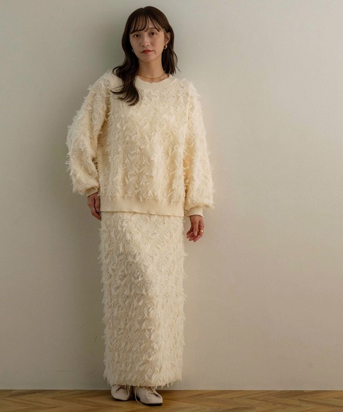 NOAHL（ノアル）の「【NOAHL】フリンジニットスカート（スカート・レディース・ブラウン系/アイボリー・FREE）」の20枚目の写真