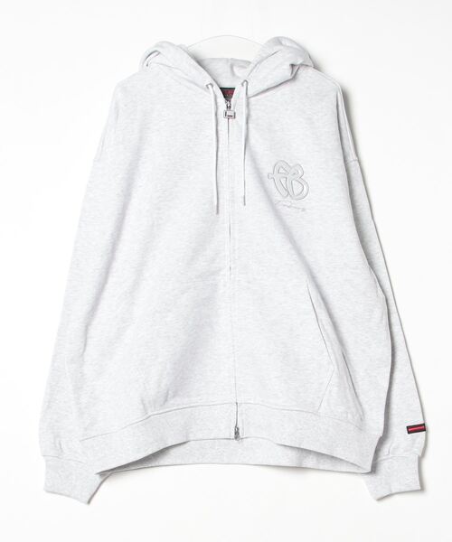 FUBU( フブ)の「【FUBU/フブ】 FB Zip Hoodie / フブ ジップ フーディー(パーカー・メンズ・グレー/ブラック・L/XL/M)」の2枚目の写真