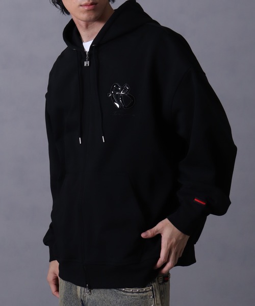 FUBU( フブ)の「【FUBU/フブ】 FB Zip Hoodie / フブ ジップ フーディー(パーカー・メンズ・グレー/ブラック・L/XL/M)」の5枚目の写真