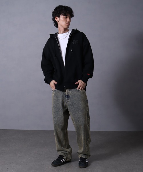 FUBU( フブ)の「【FUBU/フブ】 FB Zip Hoodie / フブ ジップ フーディー(パーカー・メンズ・グレー/ブラック・L/XL/M)」の9枚目の写真