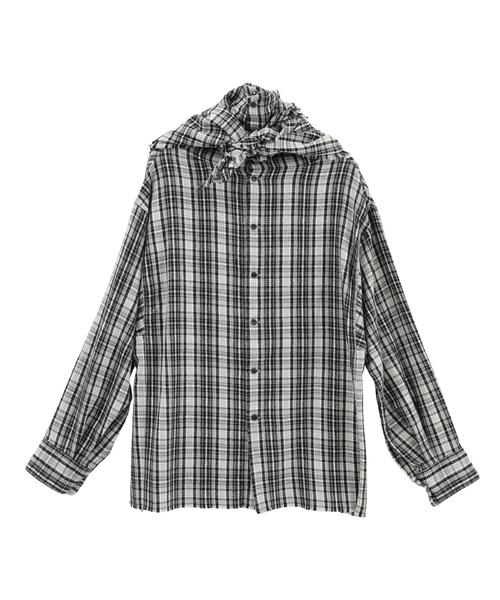 CURRENTAGE(カレンテージ)の「【CURRENTAGE/カレンテージ】Original flannel shirt(シャツ/ブラウス・レディース・レッド/ブラック・FREE)」の7枚目の写真