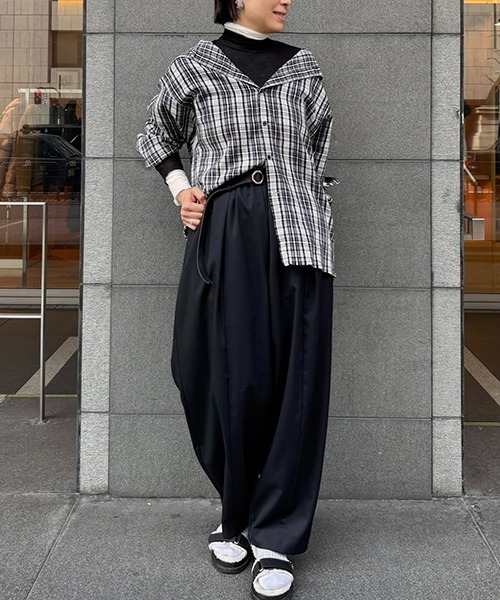 CURRENTAGE（カレンテージ）の「【CURRENTAGE/カレンテージ】Original flannel shirt（シャツ/ブラウス・レディース・レッド/ブラック・FREE）」の19枚目の写真