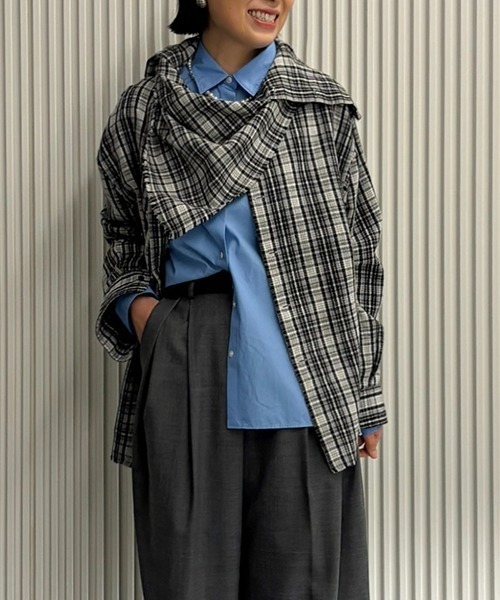 CURRENTAGE（カレンテージ）の「【CURRENTAGE/カレンテージ】Original flannel shirt（シャツ/ブラウス・レディース・レッド/ブラック・FREE）」の18枚目の写真