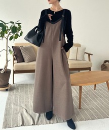 Rejoule（リジュール）の「配色デザイン ワイドサロペット（サロペット/オーバーオール）」