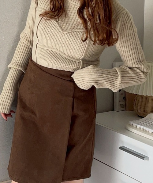 merrylatte(メリーラテ)の「シンプルスエードミニスカート【NOUA】(スカート・レディース・ブラウン・FREE)」の17枚目の写真