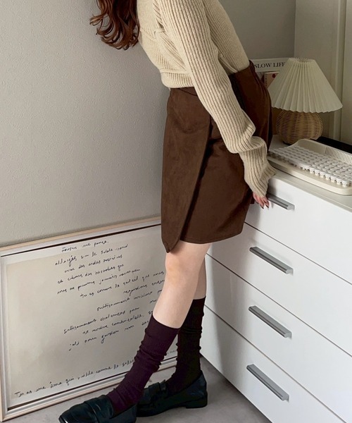 merrylatte(メリーラテ)の「シンプルスエードミニスカート【NOUA】(スカート・レディース・ブラウン・FREE)」の20枚目の写真