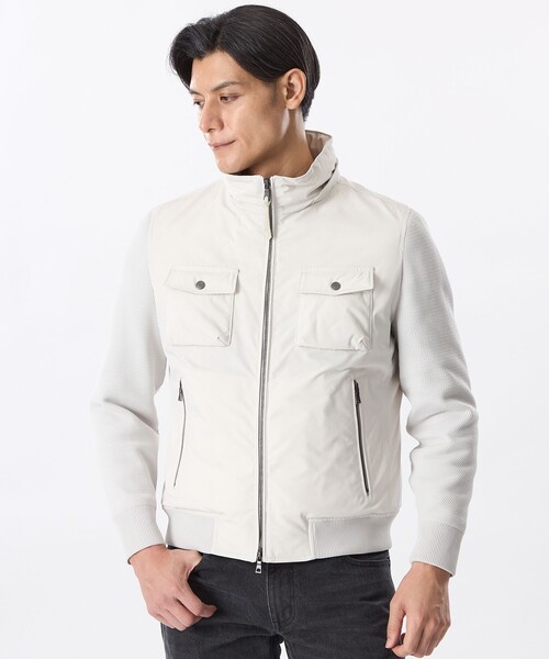 EPOCA UOMO(エポカウォモ)の「ポリエステルツイルコンビブルゾン(ブルゾン・メンズ・ブラック/ホワイト系その他・46/48)」の3枚目の写真