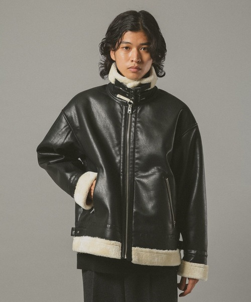 セール】SYNTHETIC LETHER B3 JACKET / シンセティックレザー/B3