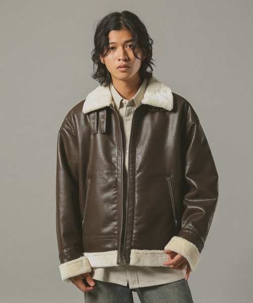 RAGEBLUE（レイジブルー）の「SYNTHETIC LETHER B3 JACKET
