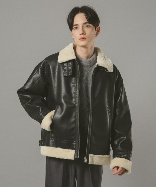 セール】SYNTHETIC LETAHER B3 JACKET / シンセティックレザー/B3